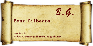 Basz Gilberta névjegykártya